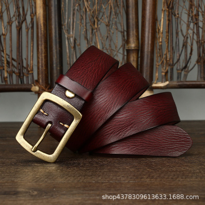 Vintage Genuine Leather Belt Wide 3.8CM B70