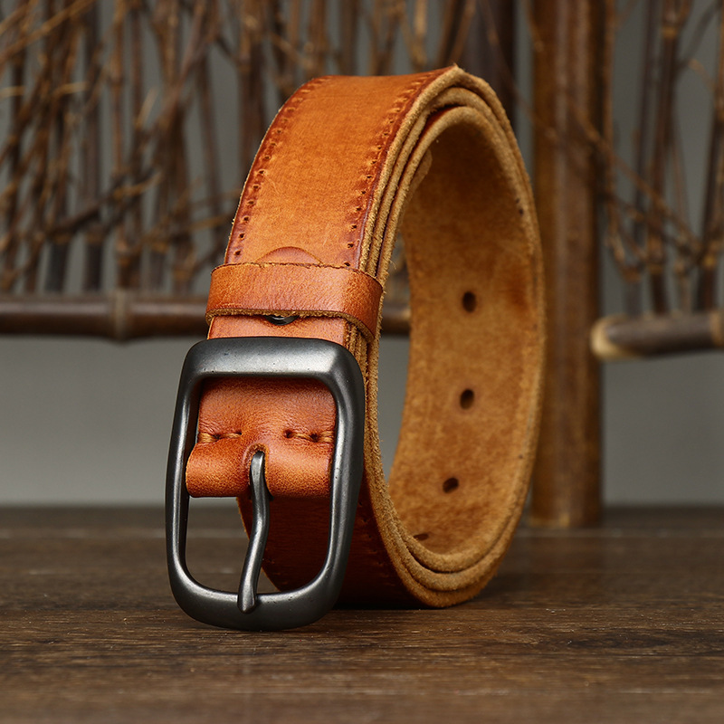 Rustic Leather Everyday Belt 3.3CM  B02