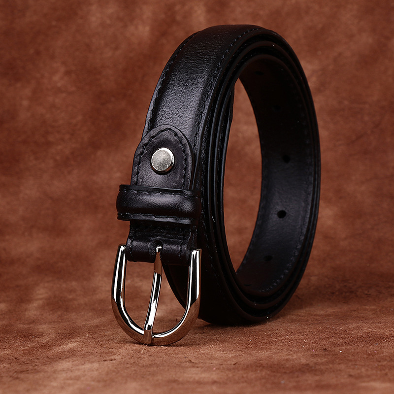 Minimalist Genuine Leather Belt for Women Wide 2.4CM B81-KKICO