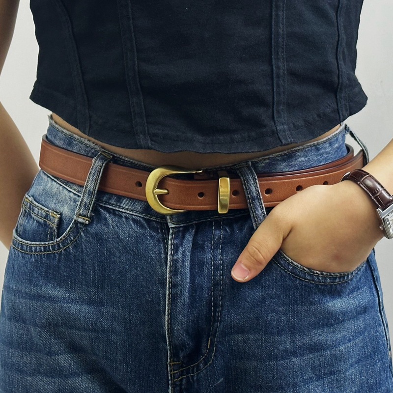 Vintage Genuine Leather Belt Wide 2.4CM B83-KKICO
