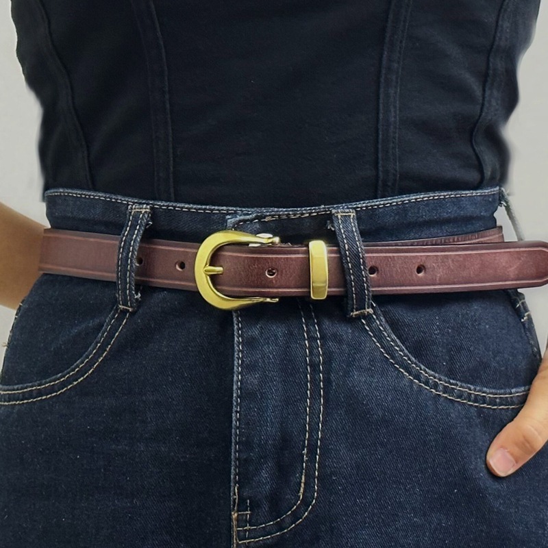 Vintage Genuine Leather Belt Wide 2.4CM B83-KKICO