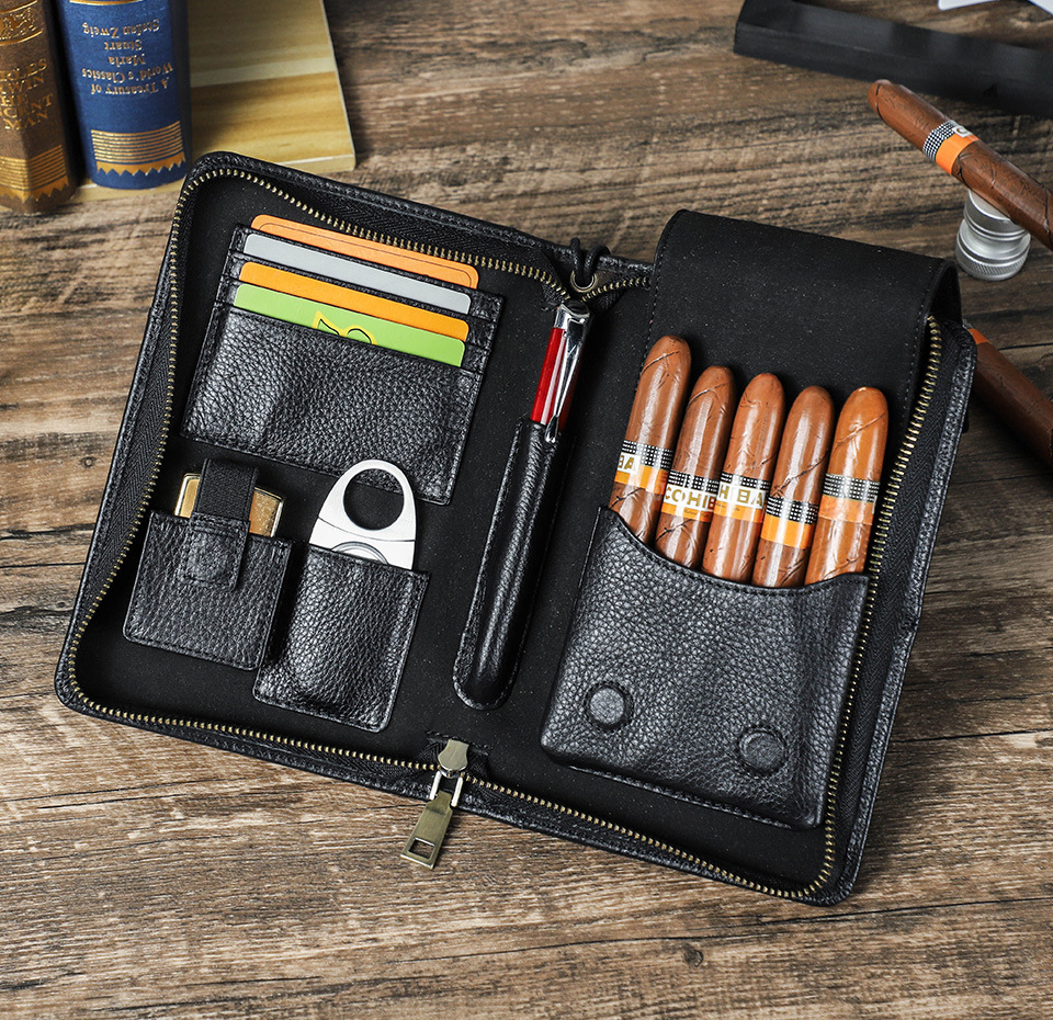 Leather Cigar Tracel Case AB03