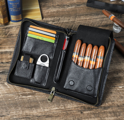 Leather Cigar Tracel Case AB03
