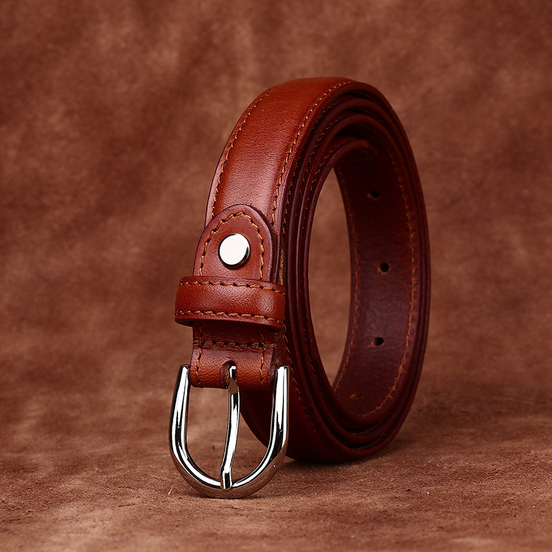 Minimalist Genuine Leather Belt for Women Wide 2.4CM B81-KKICO