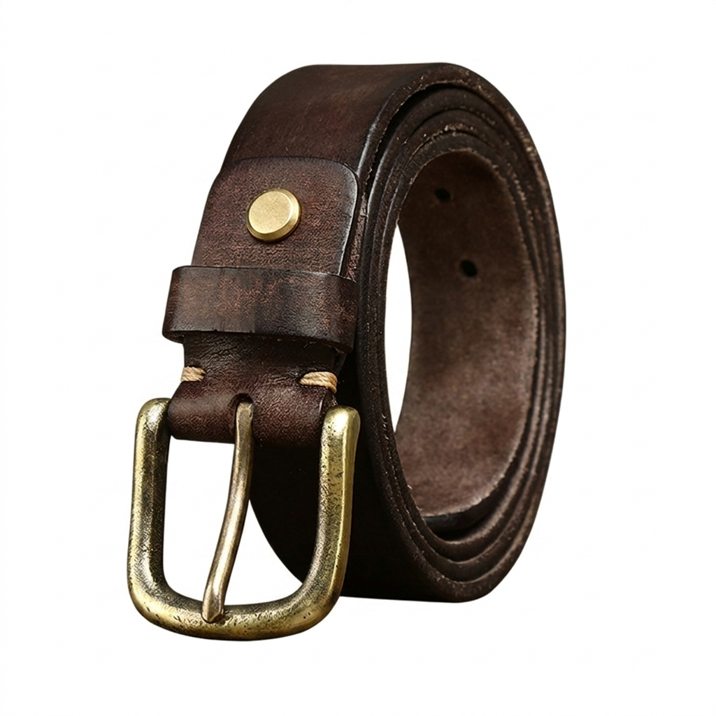 Vintage Genuine Leather Belt Wide 3.3CM B65-KKICO
