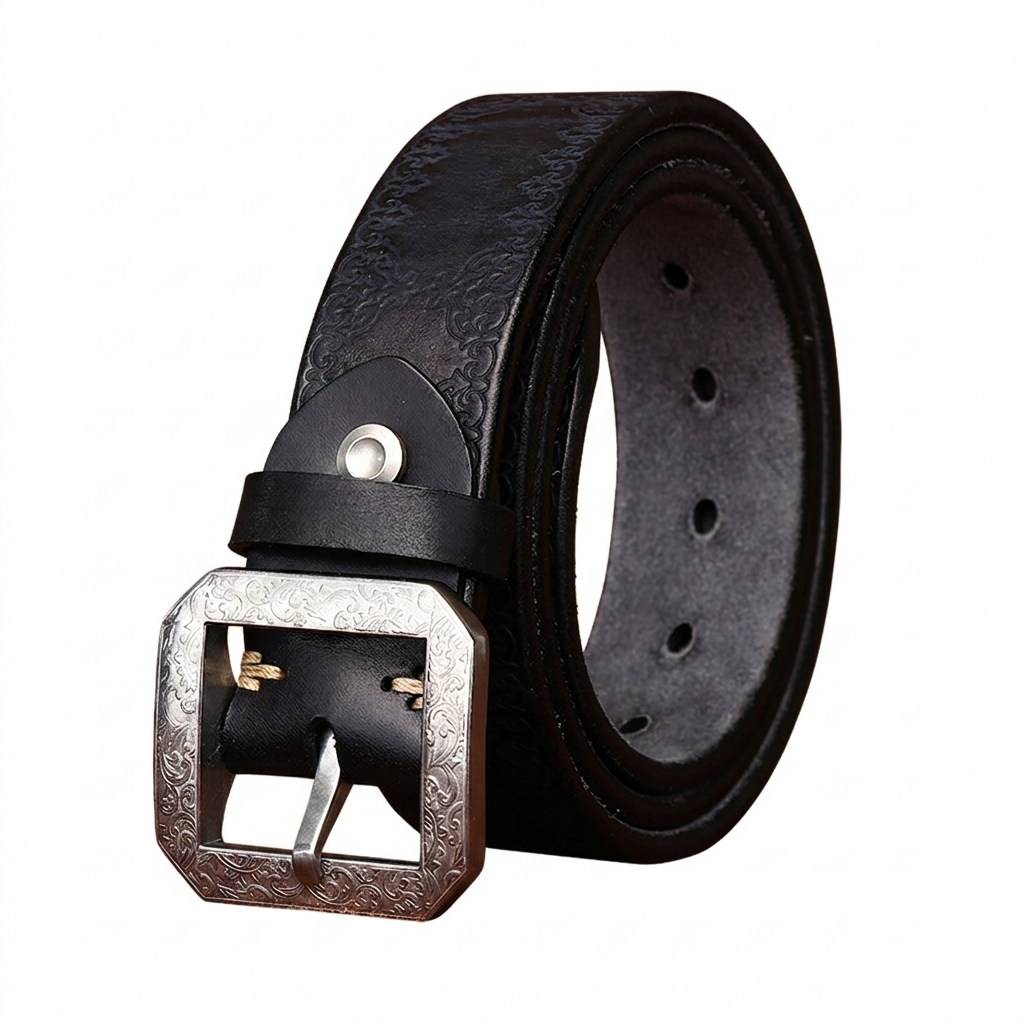 Vintage Genuine Leather Belt Wide 3.8CM B67-KKICO