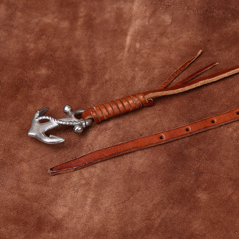 Ins-style Embossed Genuine Leather Belt 0.8cm Wide B28