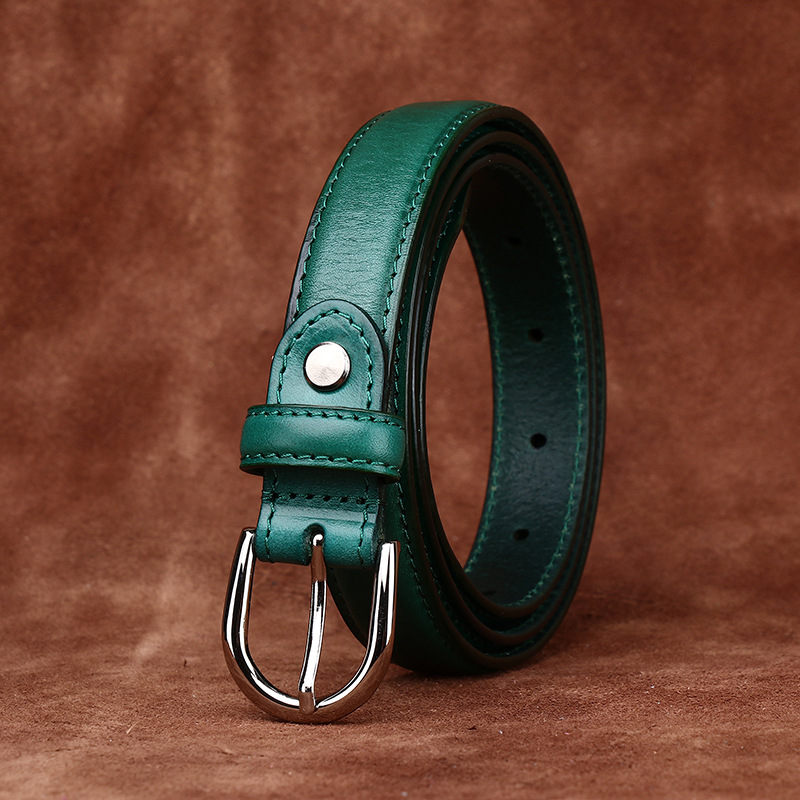Minimalist Genuine Leather Belt for Women Wide 2.4CM B81-KKICO