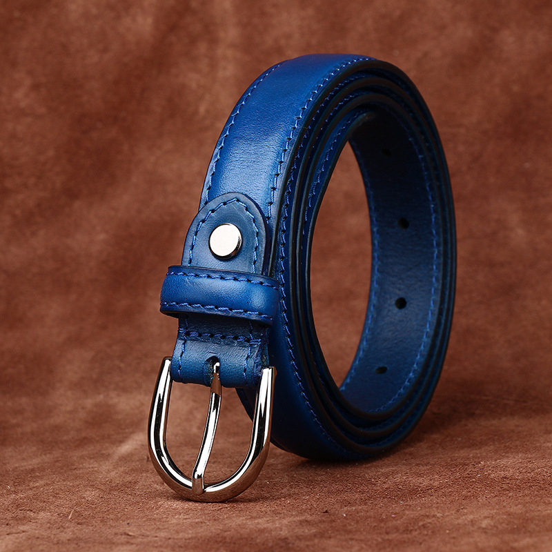 Minimalist Genuine Leather Belt for Women Wide 2.4CM B81-KKICO