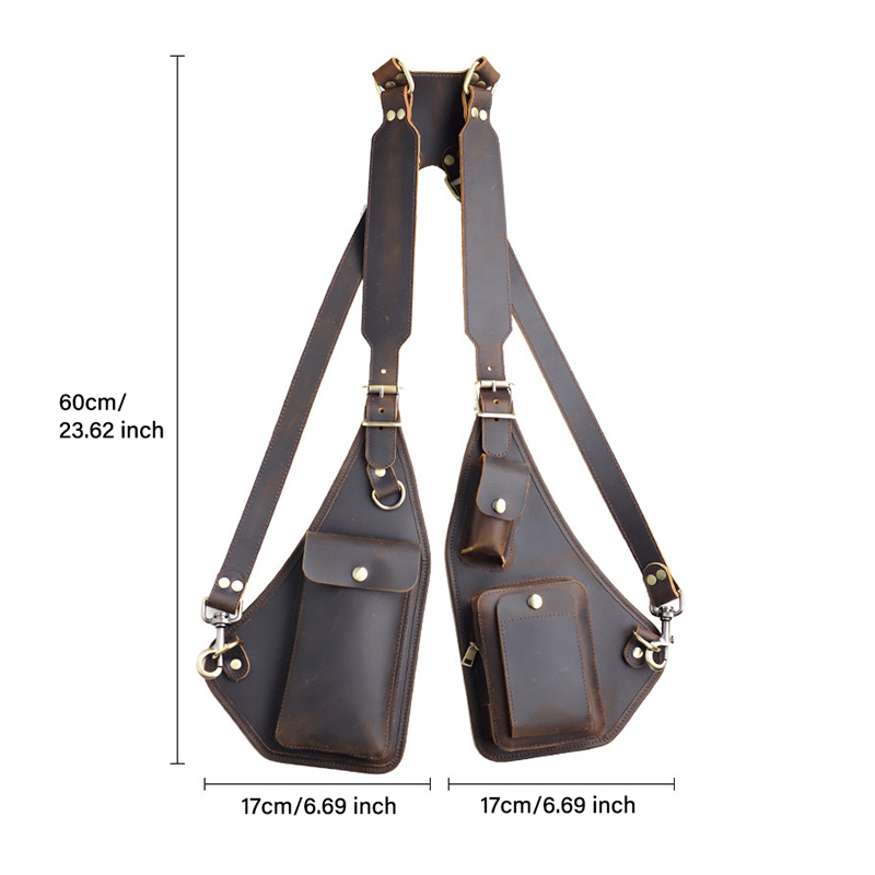 Vintage Leather Shoulder Harness Bag VB34