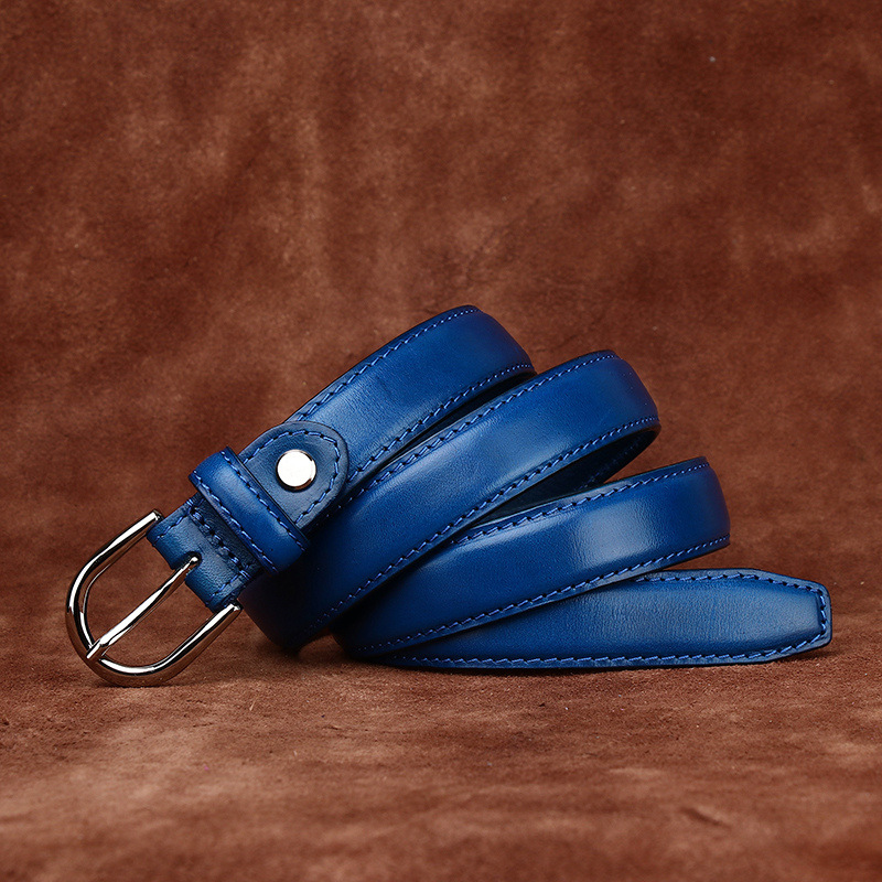 Minimalist Genuine Leather Belt for Women Wide 2.4CM B81-KKICO