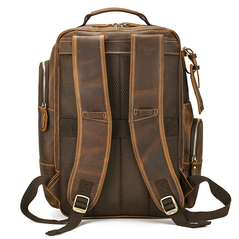Vintage Cowhide Leather Travel Backpack VB00