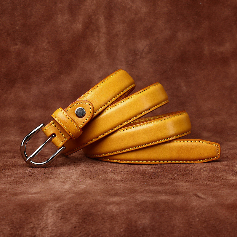 Minimalist Genuine Leather Belt for Women Wide 2.4CM B81-KKICO