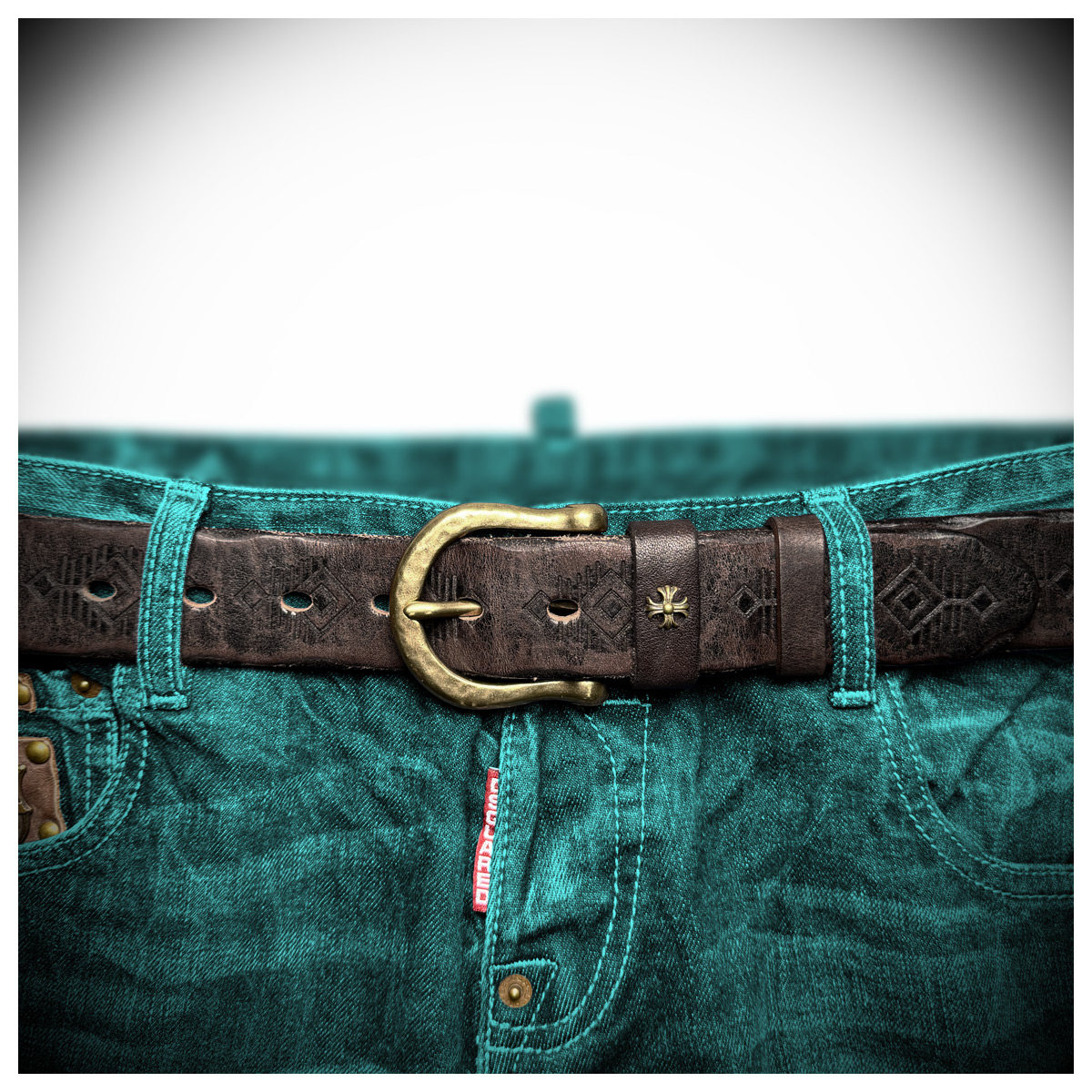 Heritage Edition Handcrafted Genuine Leather Belt Wide 3.8CM B75