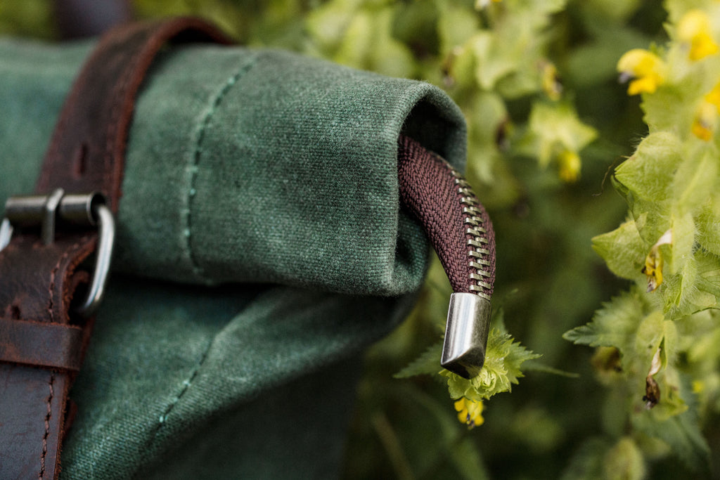 quality roll top backpack waxed canvas for men and women