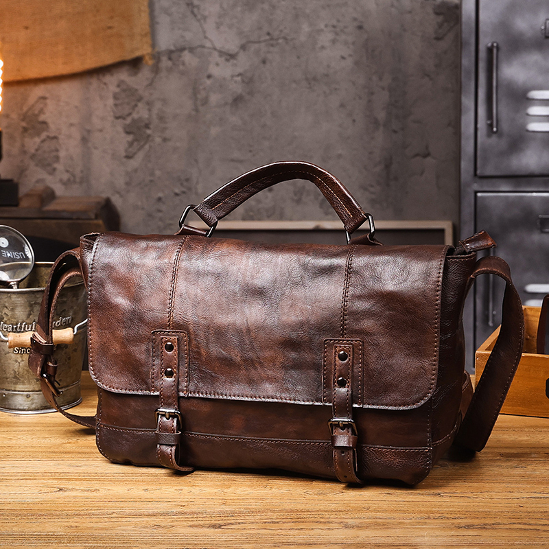 Genuine Leather Vintage Messenger Bag VB31