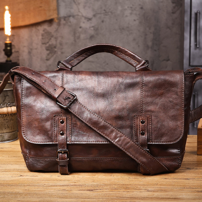 Genuine Leather Vintage Messenger Bag VB31