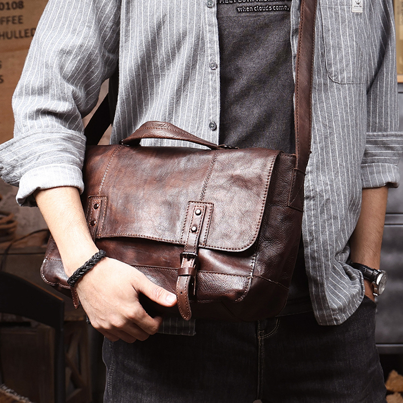 Genuine Leather Vintage Messenger Bag VB31