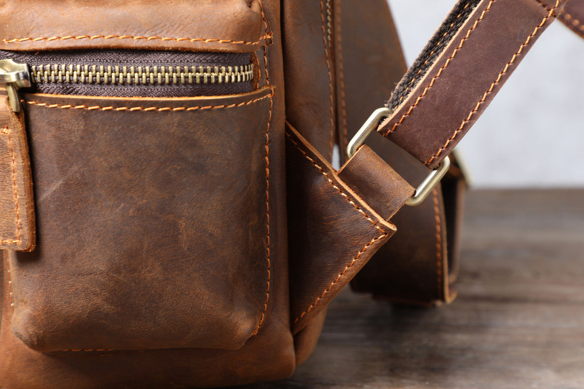 ladies leather hiking backpack for women