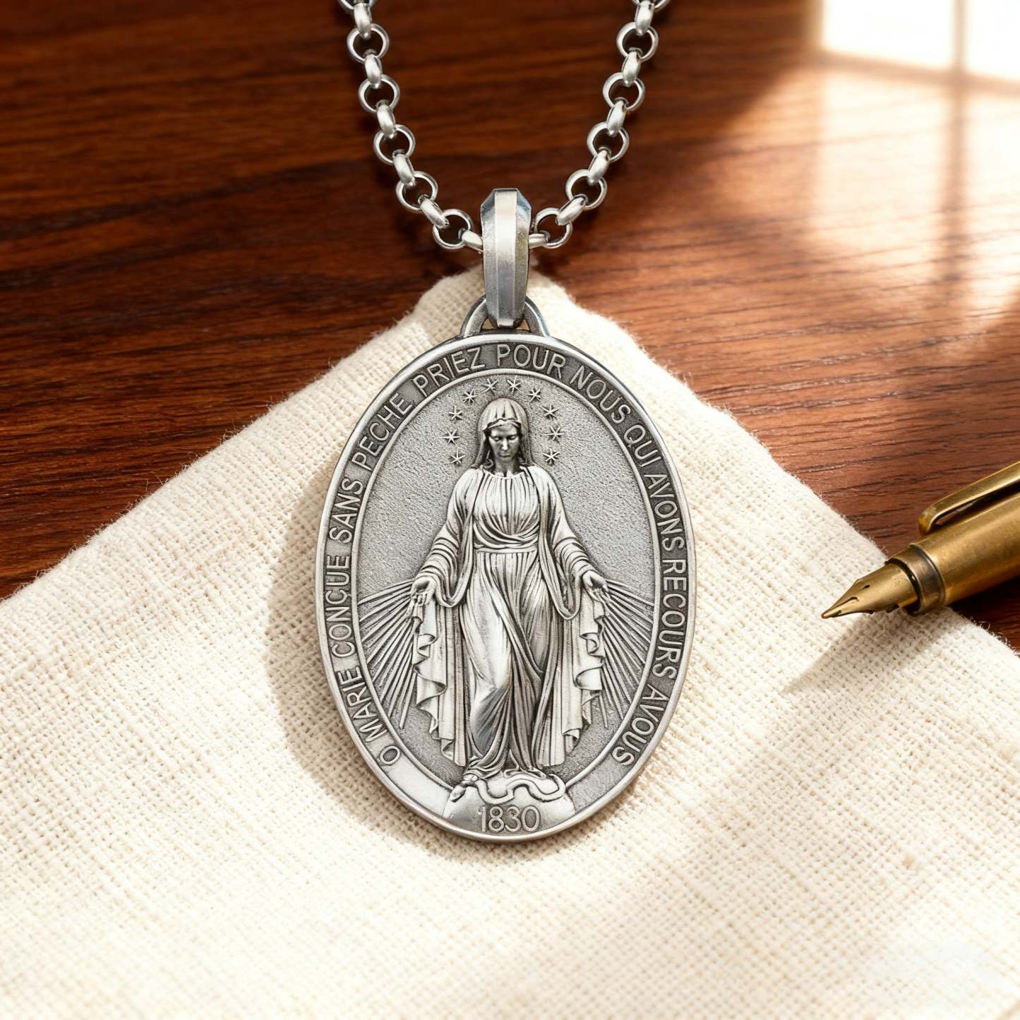 New Miraculous Medal Necklace-KKICO