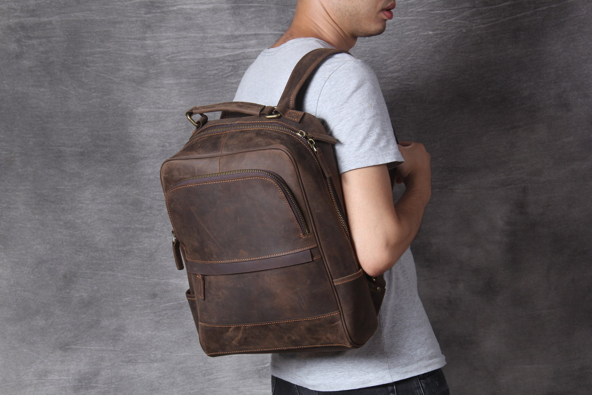 leather back pack
