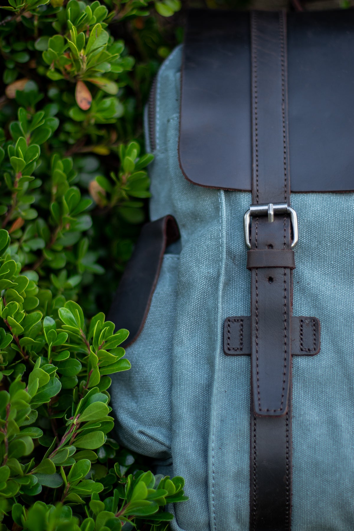 small canvas backpack purse