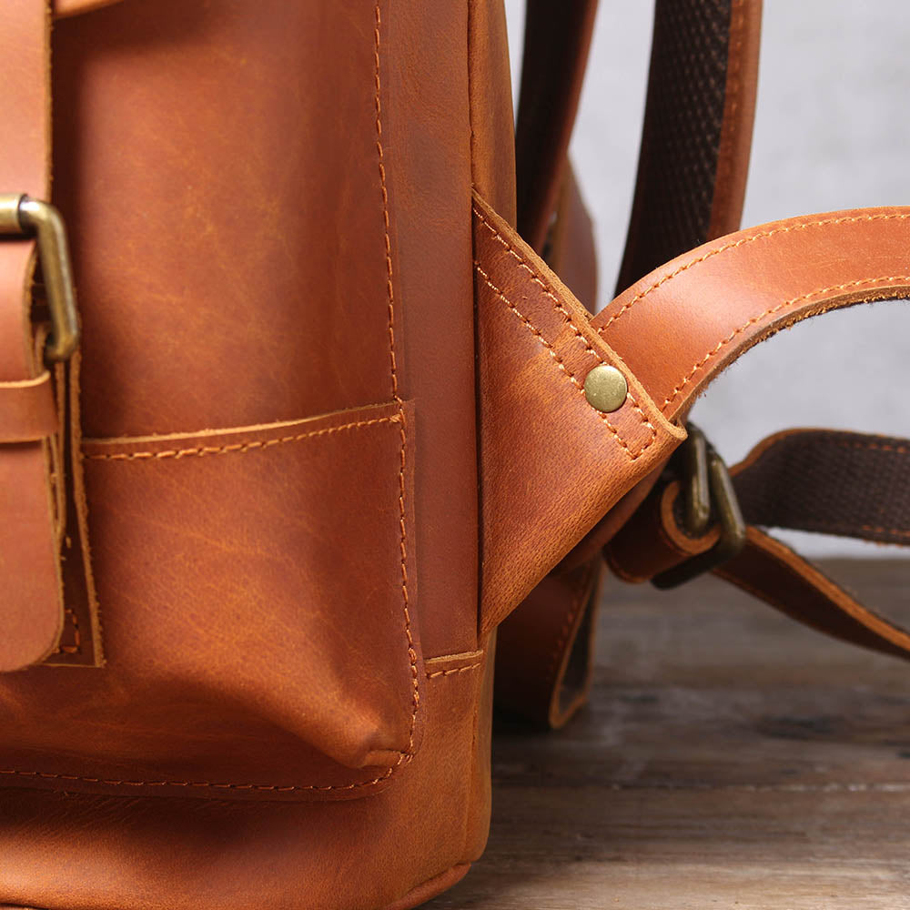 leather backpack business