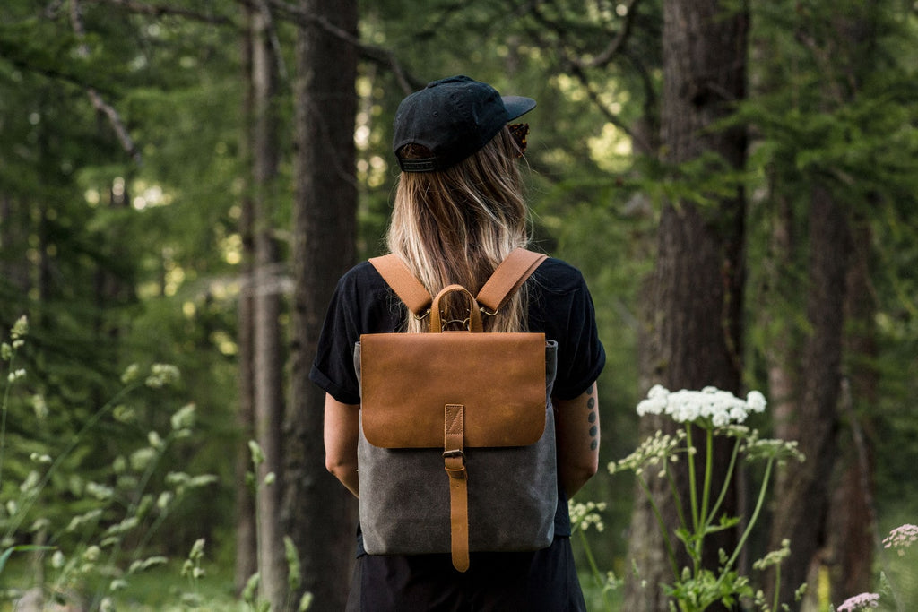 leather padded daypack for school