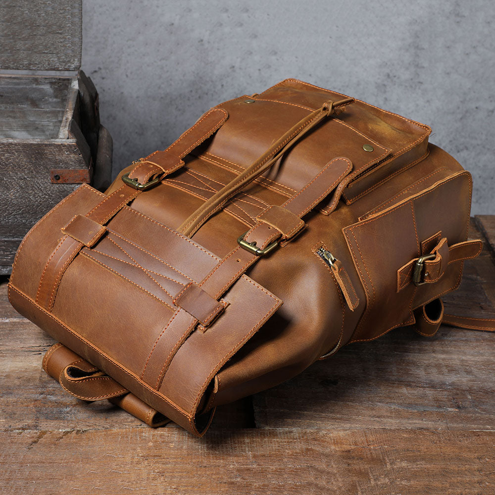 Leather Backpack Brown