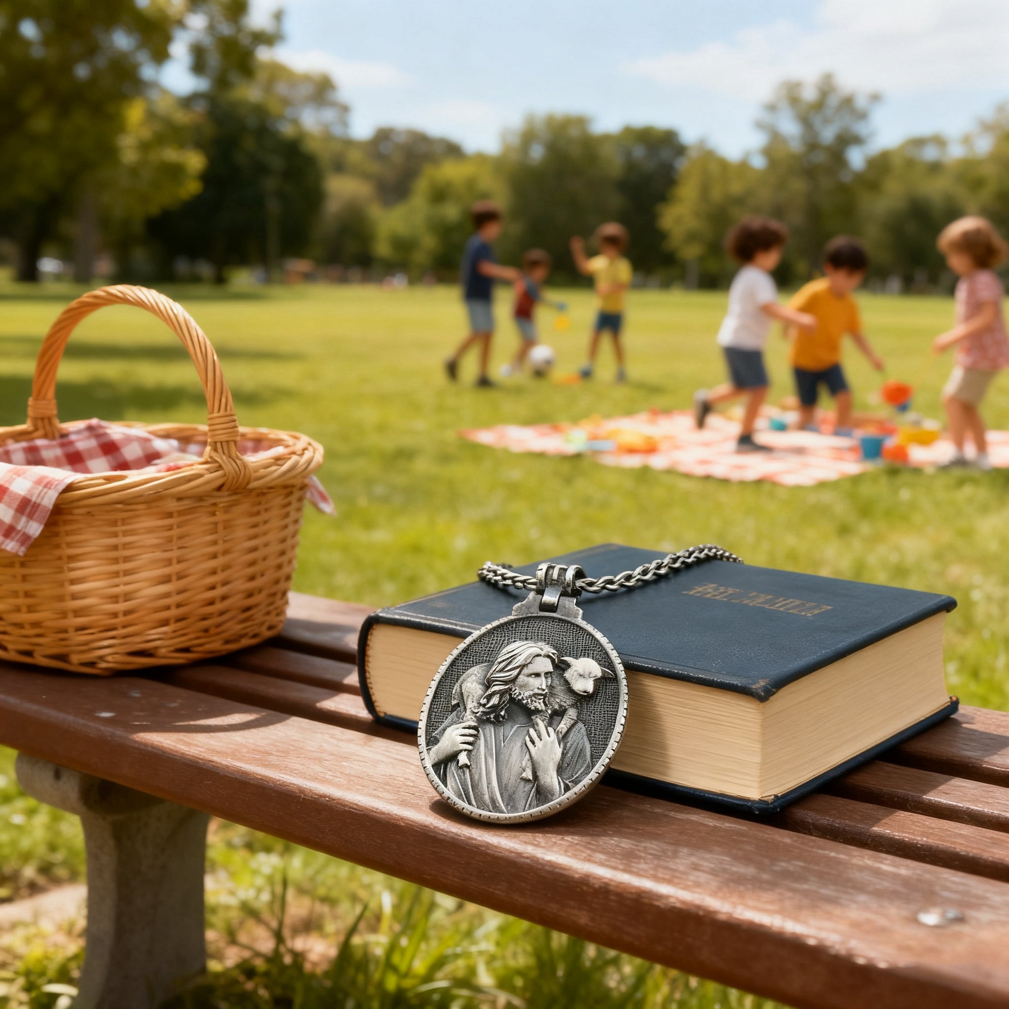 The Good Shepherd Sterling Silver Necklace - Sacred Symbol of Christ's Loving Care - John 10:14-KKICO