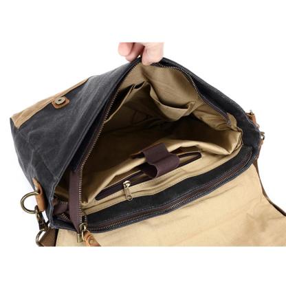 Waxed Canvas Messenger Bag CB17