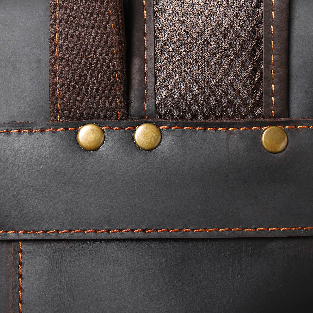 lightweight leather backpack