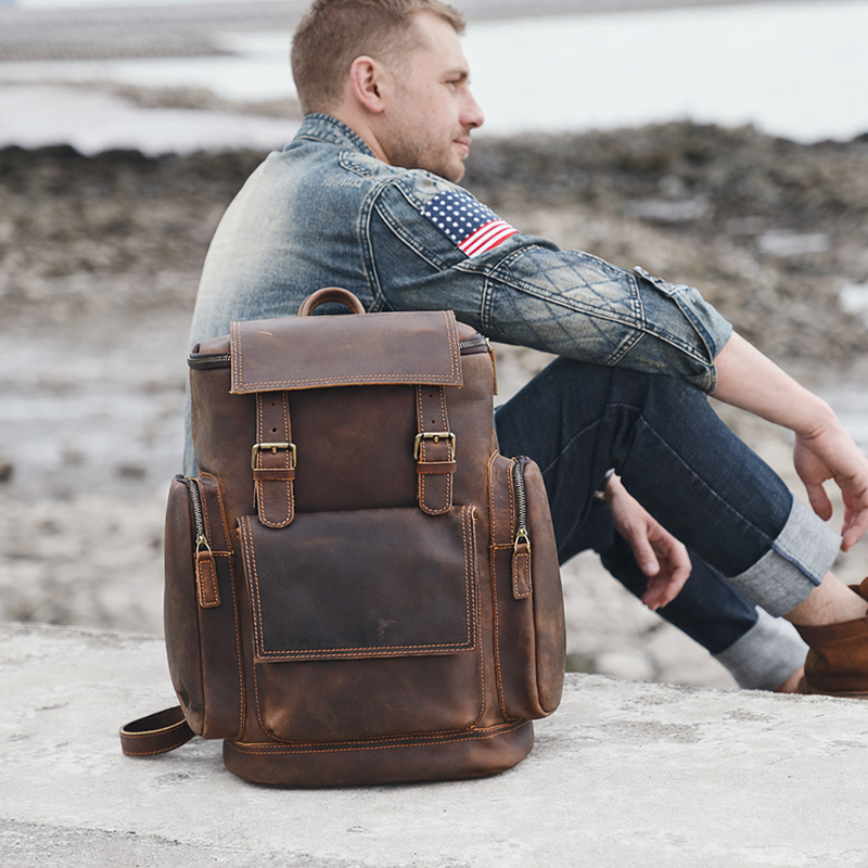 Vintage Genuine Leather Backpack VB08