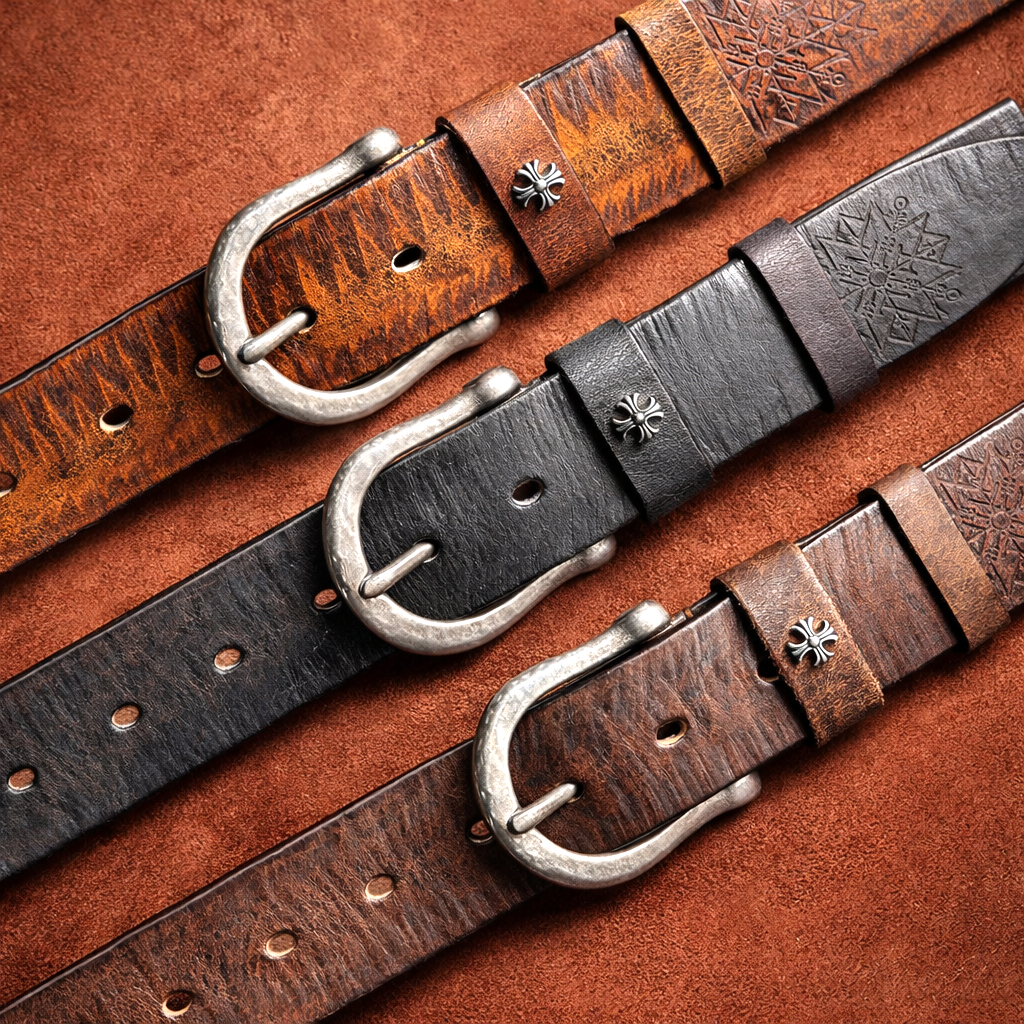 Heritage Edition Handcrafted Genuine Leather Belt Wide 3.8CM B75