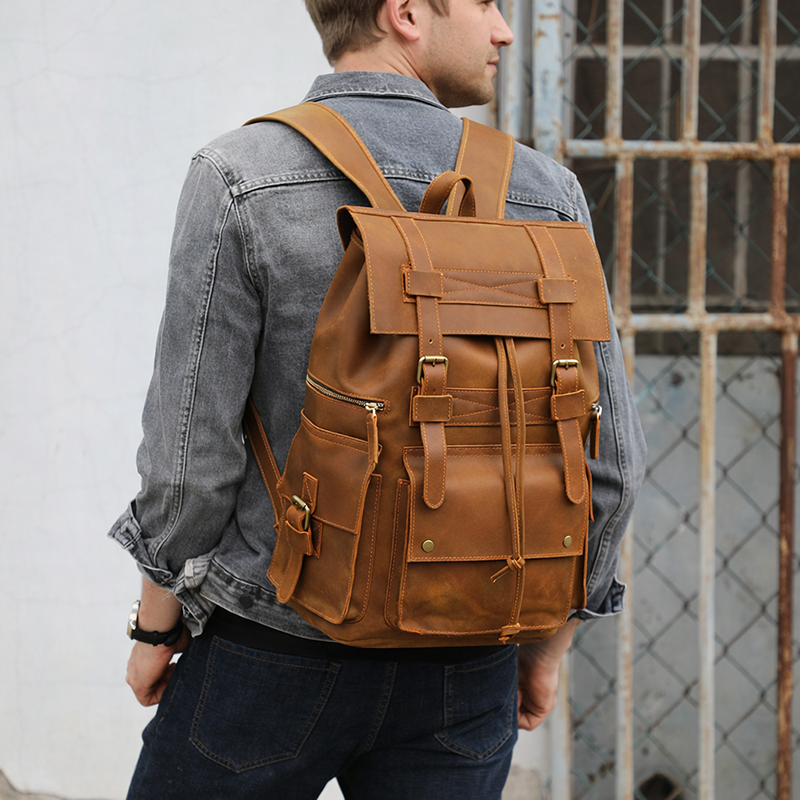 Vintage Genuine Leather Backpack VB39-KKICO