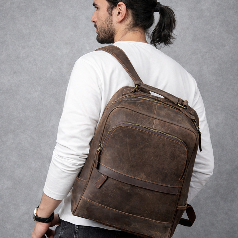 Vintage Genuine Leather Backpack VB35-KKICO