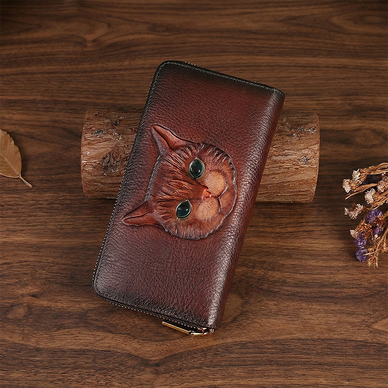 Vintage Embossed Genuine Leather Wallet LW02