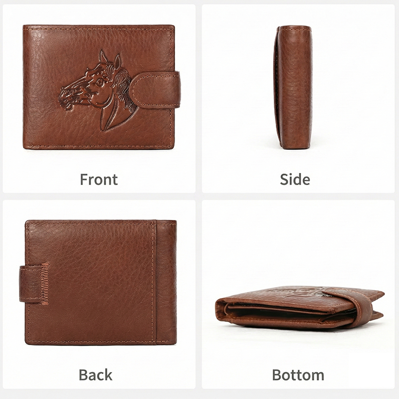 Vintage Embossed Genuine Leather Wallet LW01