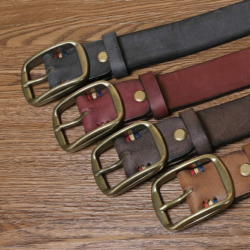 Vintage Casual Genuine Leather Belt Wide 3.8CM B39