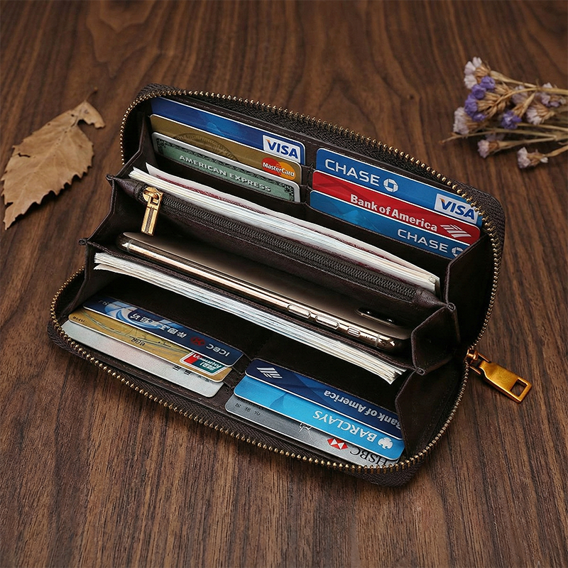 Vintage Embossed Genuine Leather Wallet LW02