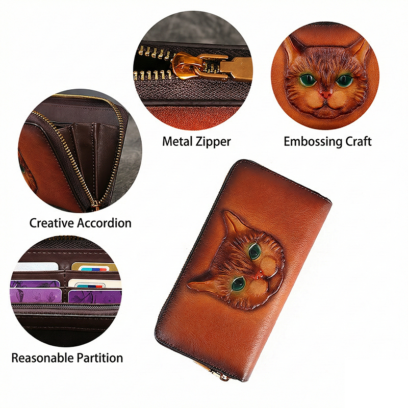 Vintage Embossed Genuine Leather Wallet LW02-KKICO
