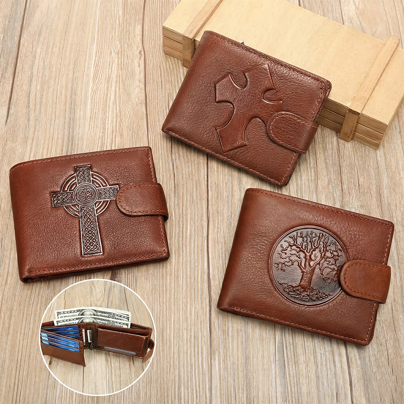 Vintage Embossed Genuine Leather Wallet LW01