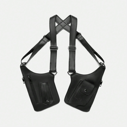 Vintage Leather Shoulder Harness Bag VB34