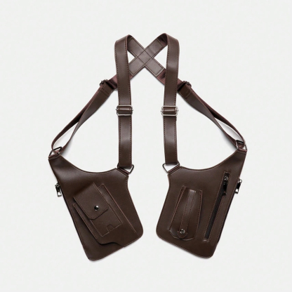 Vintage Leather Shoulder Harness Bag VB34