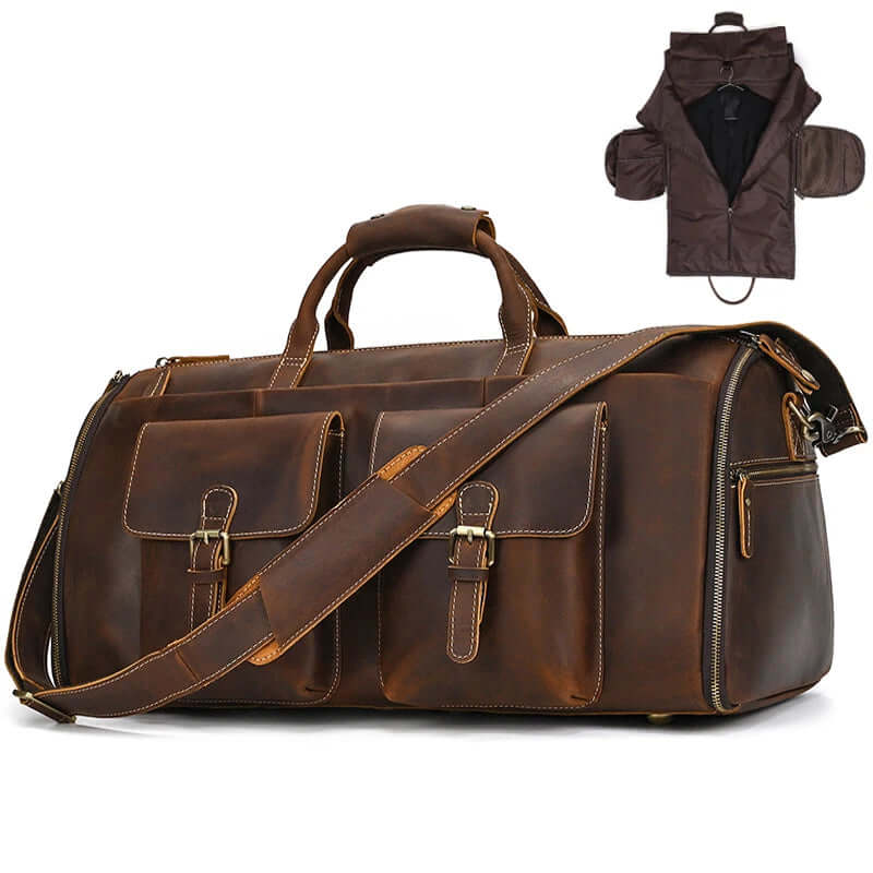 Mens Leather Duffel Bag VB00-KKICO