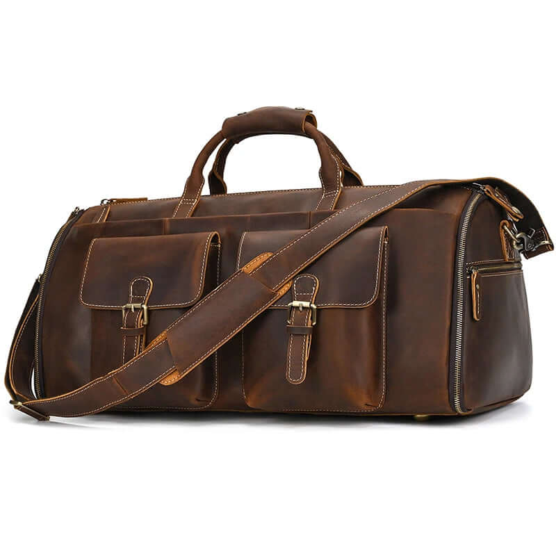 Mens Leather Duffel Bag