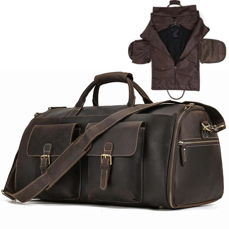 Mens Leather Duffel Bag VB00-KKICO
