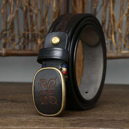 Vintage Brass Engrave Belt B03