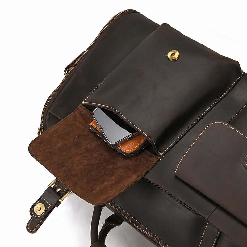 Mens Leather Duffel Bag VB00-KKICO
