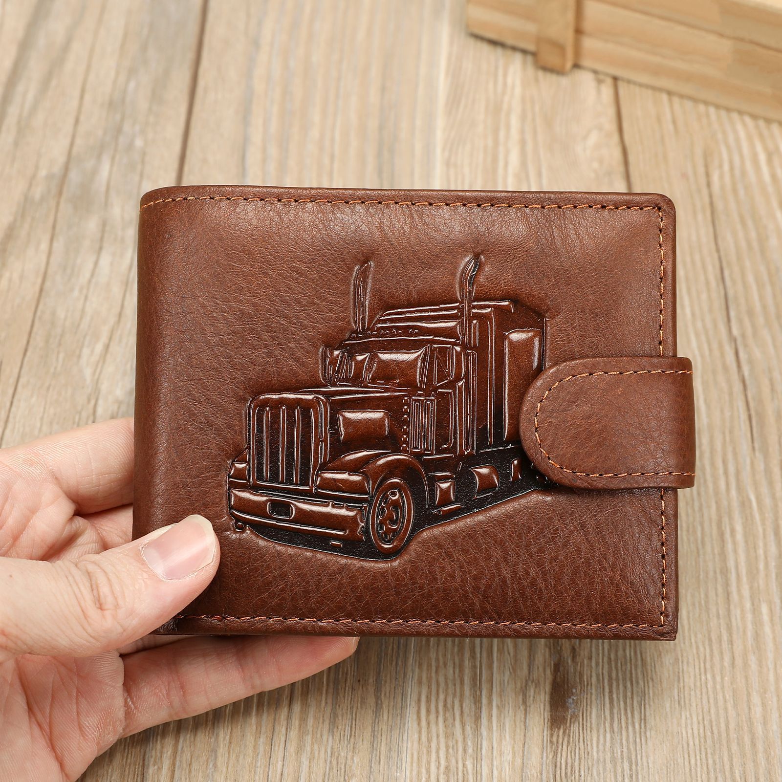 Vintage Embossed Genuine Leather Wallet LW01